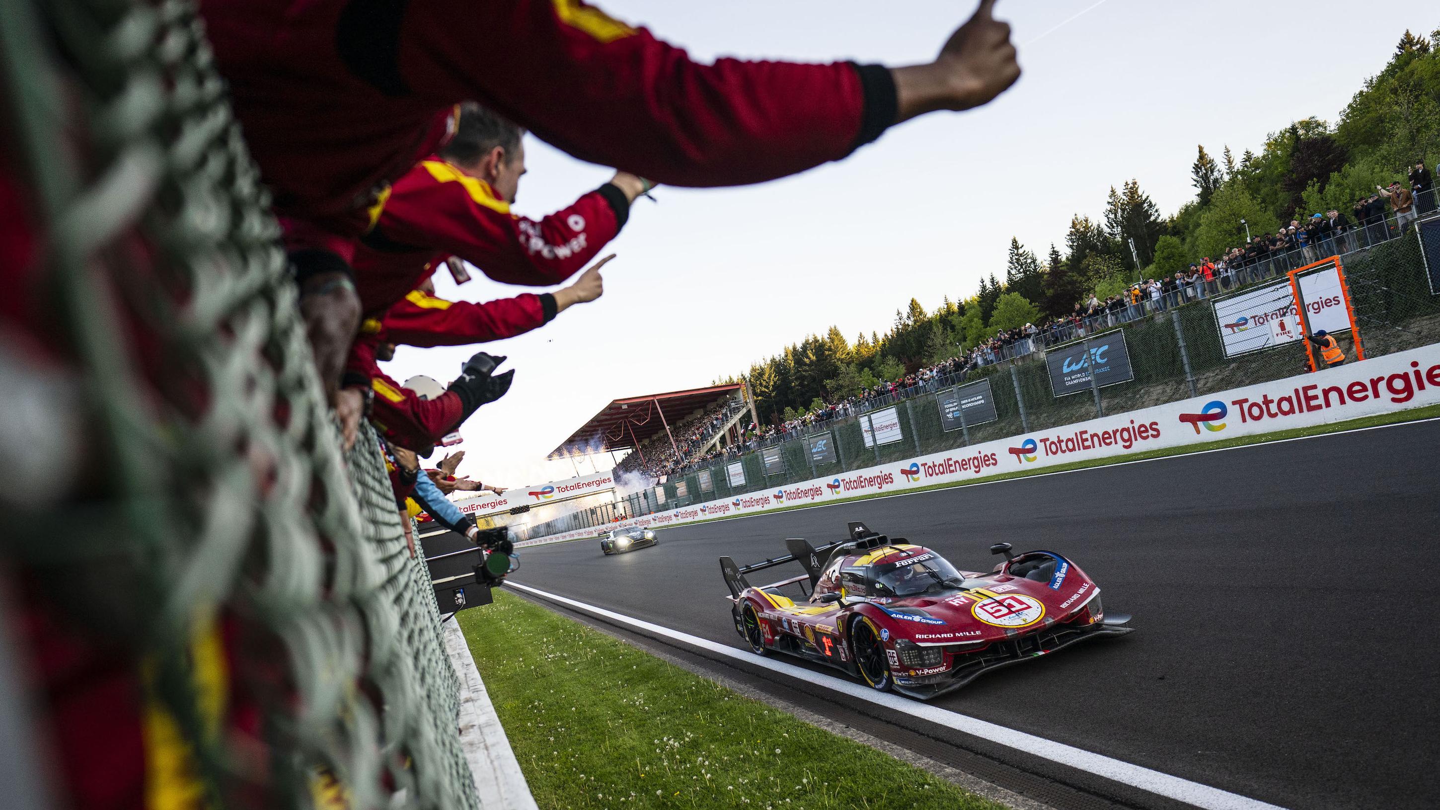 Ferrari holds its nerve to triumph in Spa-Francorchamps thriller