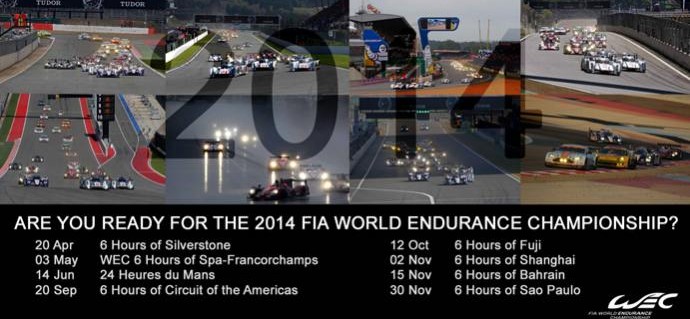 Final Amendment to the 2014 FIA WEC Calendar 