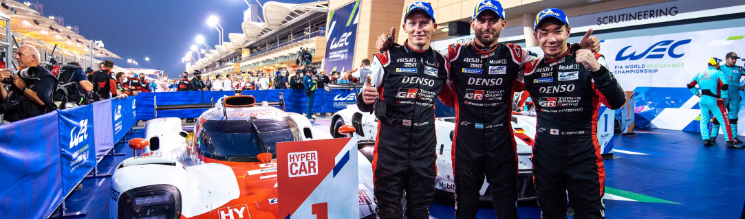 Toyota No. 7 car closes on World Championship Drivers’ title after dominant victory in Bahrain