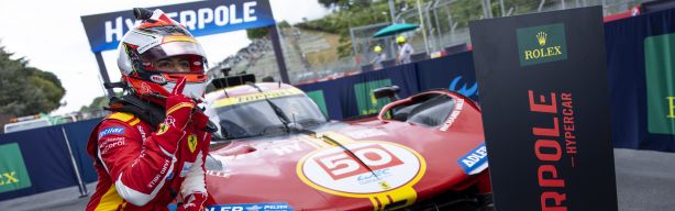 Fuoco takes thrilling pole for Ferrari; Manthey PureRxcing Porsche starts at the front in LMGT3