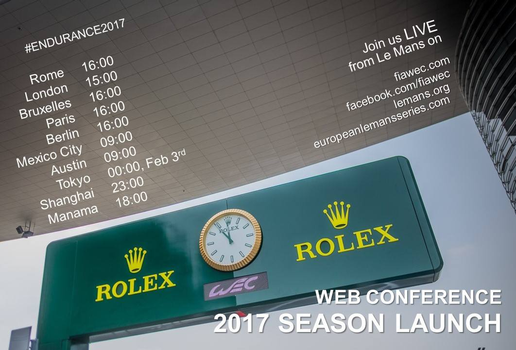 Concurrents WEC 2017 : rendez-vous dans deux jours !