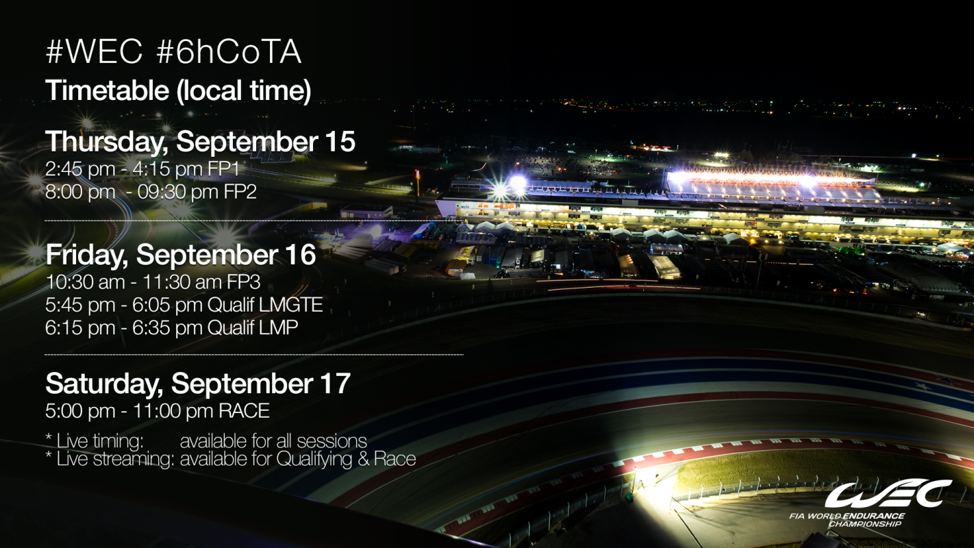 7 Days to go to the 6 Hours of COTA!