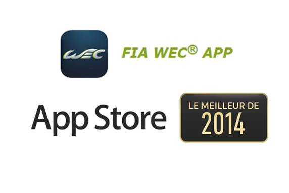 FIA WEC APP citée dans APP STORE « Le Meilleur de 2014 »