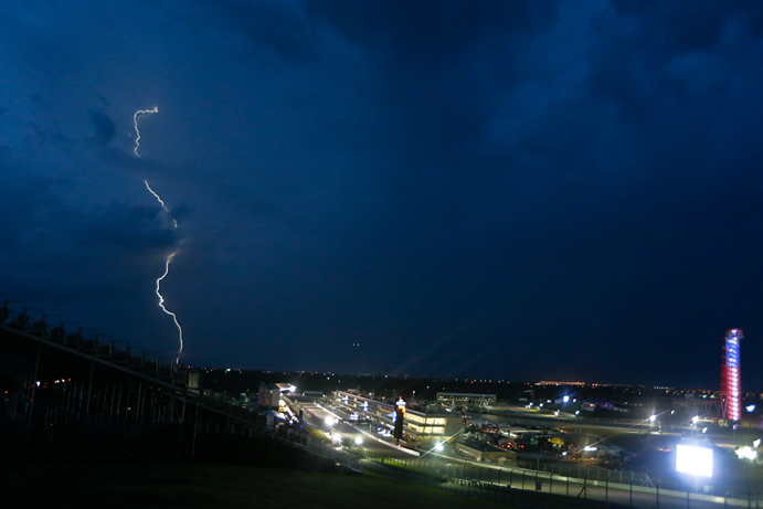 Storm delays night practice 
