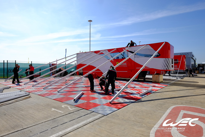 The paddock comes to life at Silverstone