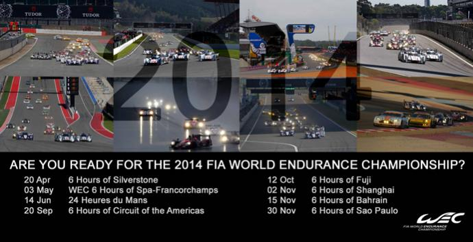Final Amendment to the 2014 FIA WEC Calendar 