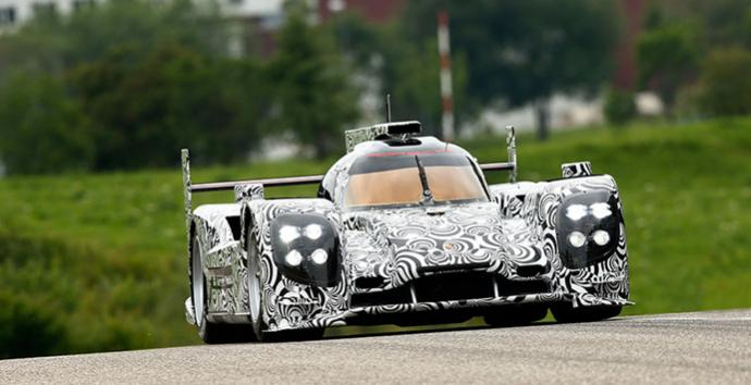 New Porsche LMP1 car rolls out at Weissach