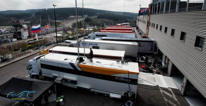 FIA WEC teams arrive at Spa 