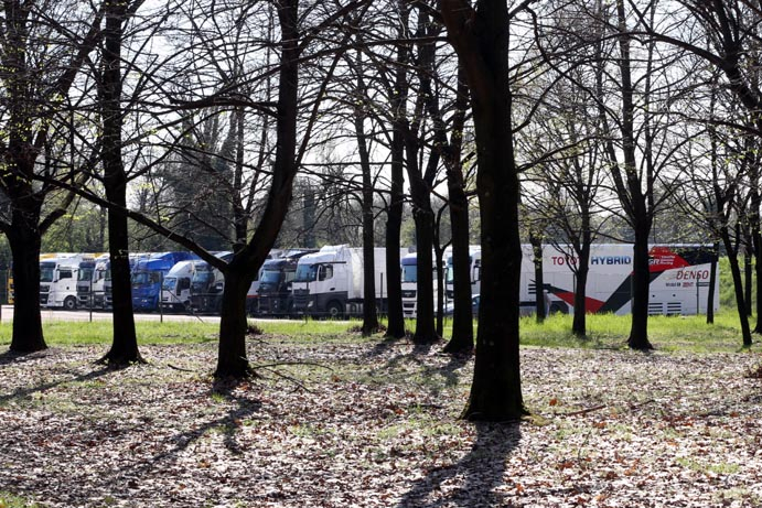 Two days to go:  Paddock installation underway