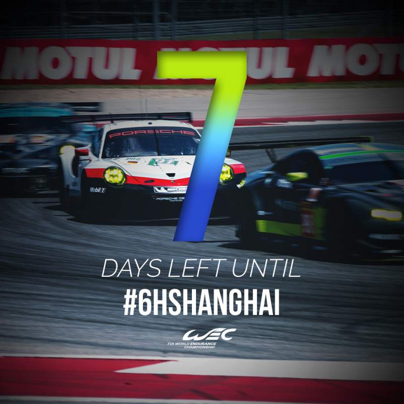 Rendez-vous dans une semaine pour les 6 Heures de Shanghai