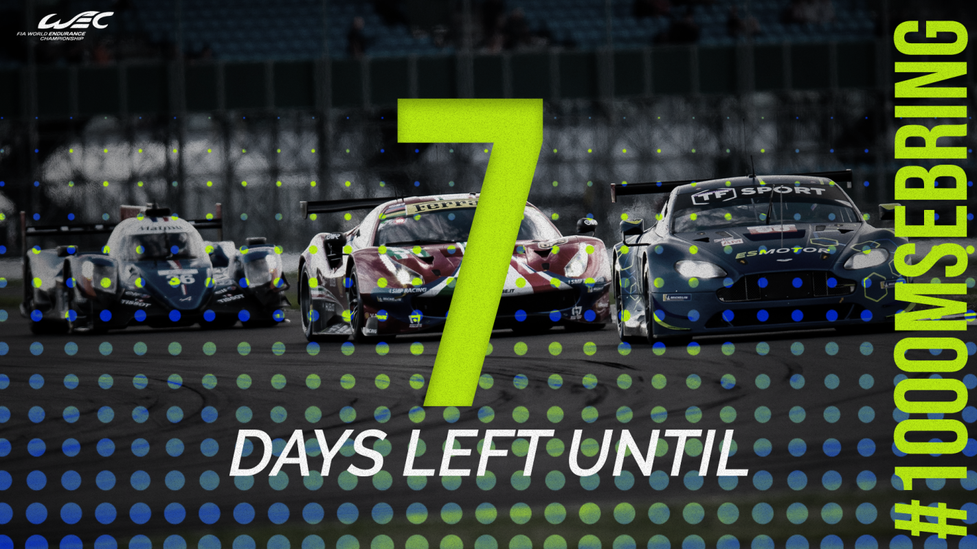 1000 Miles de Sebring: Rendez-vous dans une semaine!