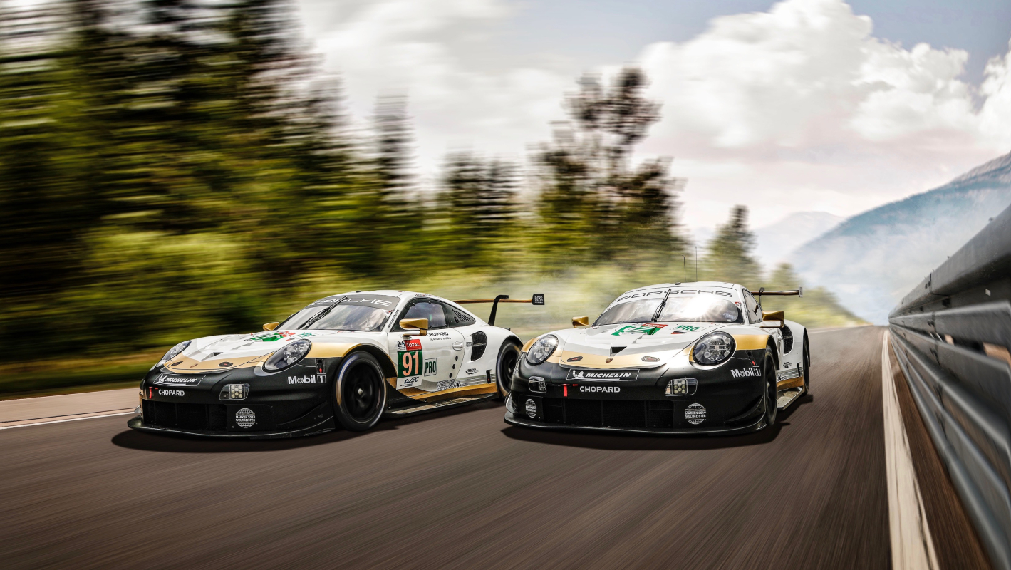 Porsche reveals special Le Mans gold livery design