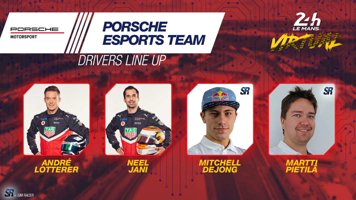 24 Heures du Mans Virtuelles : Porsche, Panis Racing et deux autres écuries révèlent leurs équipages
