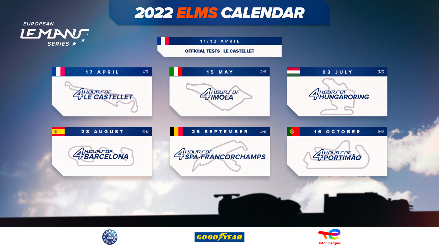L'European Le Mans Series dévoile son calendrier 2022