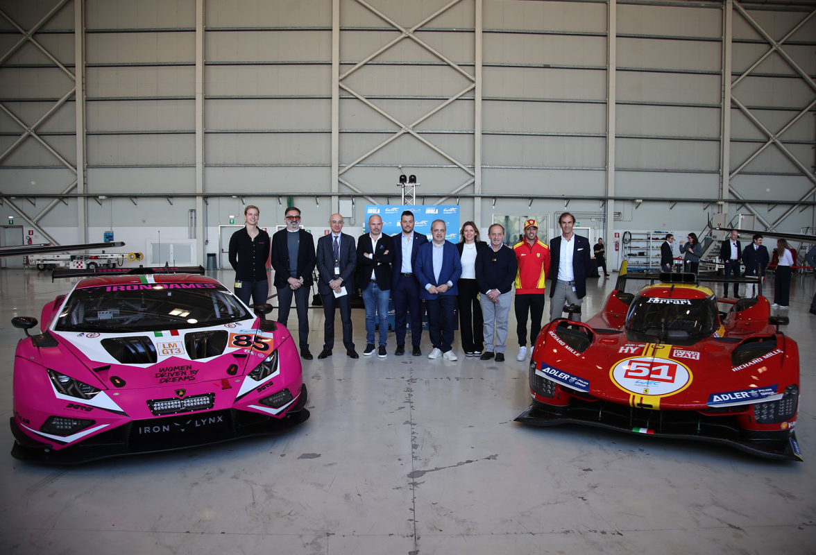 LES 6 HEURES D'IMOLA FIA WEC PRÉSENTÉES À L'AÉROPORT DE BOLOGNE.   L'ITALIE AU DÉPART AVEC FERRARI, LAMBORGHINI ET ISOTTA FRASCHINI