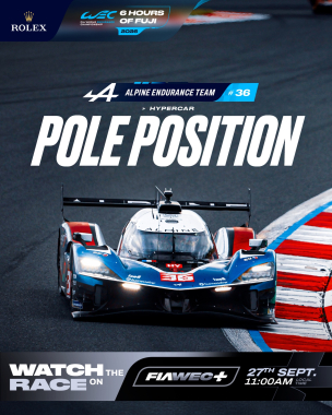ALPINE CLAIM POLE IN FUJI 🇯🇵👏 The #36 @alpine_endurance_team will start from the top spot for the 6 