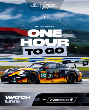Porsche on top in LMGT3 with 1️⃣ HOUR to go!   The #92 The Bend @manthey_racing Porsche is leading t
