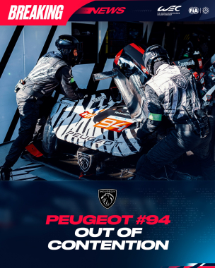 Devastating update for Peugeot and pole-sitter @malthejakobsen_ 💔 The #94 @peugeotsportofficial is o