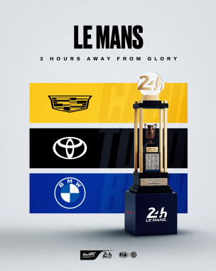 Three brands. Two hours. One trophy.   Watch the final minutes of the @24heuresdumans LIVE on FIAWEC