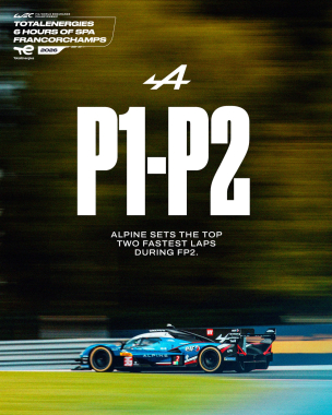 Allez Alpine 🇫🇷 @alpine_endurance_team puts in two fastest laps for the final practice session of th
