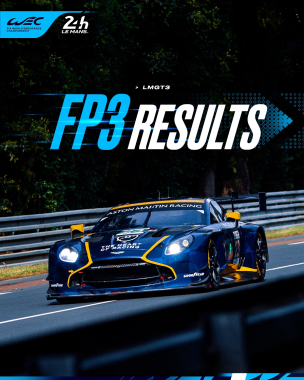 Aston Martin top the times in FP3 ⏱️ @dudubarrichello goes fastest of the session in #23.   #WEC #Le