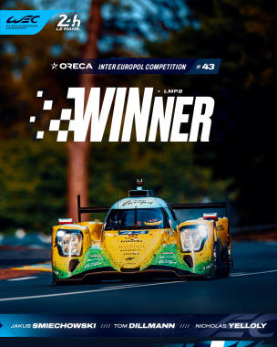 INTER EUROPOL WIN THE 24 HOURS OF LE MANS! 🙌🏆   The #43 claims victory for the LMP2 class!   #WEC #L