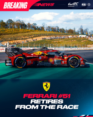 Ferrari caught up in final hour chaos 🤕 The #51 suffers huge impact from behind and retires from the