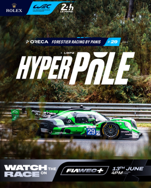 #29 @forestierracing_by_panis claims LMP2 POLE at Le Mans! 👏   The team’s first WEC pole position, c