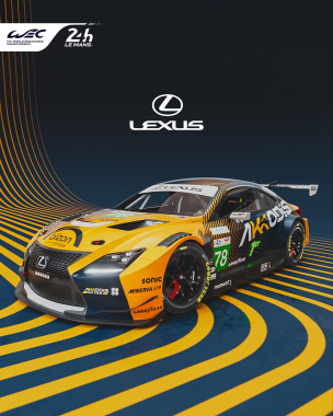 #78 @akkodisaspteam Le Mans colours revealed ⚡️   The Lexus RC F LMGT3 takes on the 24 Hours of Le M