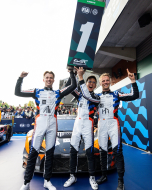 Winning moments for @garage_59 😍 That first WEC podium feeling is one you never forget. #WEC #6HSpa 