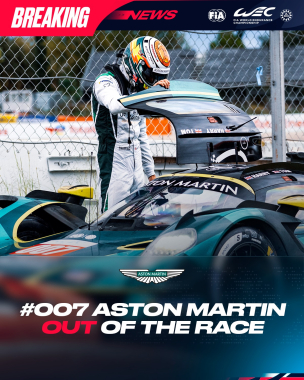 #007 Aston Martin retires from the #6HBarcelona 😔   Suspected electronic issues bring the @thehearto