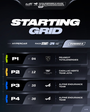The #6HSpa grid is set 🏁   Who will you be rooting for?   #WEC