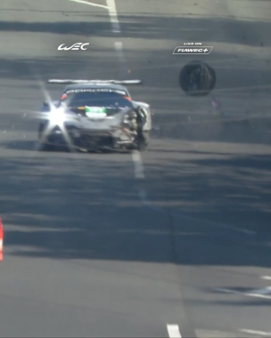 MASSIVE crash for the #91 @manthey_racing 🤯   A steering issue sends the Porsche straight into the M