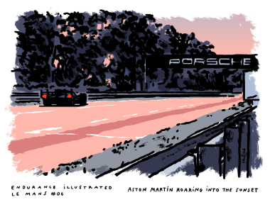 Le Mans sunset, reimagined 🎨   Toyota and Aston Martin take centre stage in the latest instalment of