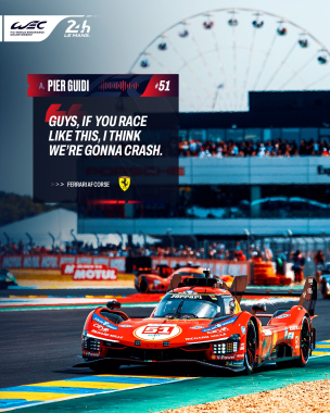 Things are heating up for Ferrari 👀   The #51 driven by @ale_pierguidi and #50 with @antonio_fuoco1 