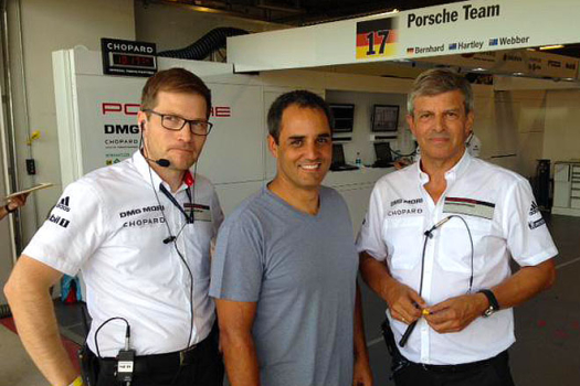 Juan Pablo Montoya visite le paddock du WEC