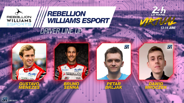 24 Heures du Mans Virtuelles : Nouvelles confirmations d’équipages de Rebellion Williams, JOTA Redline et R8G.
