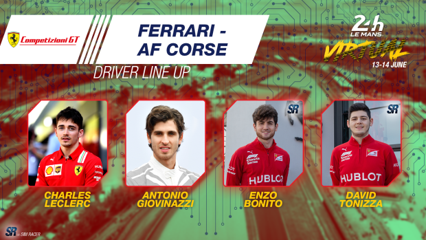 Ferrari and Charles Leclerc onboard for 24 Hours of Le Mans Virtual!