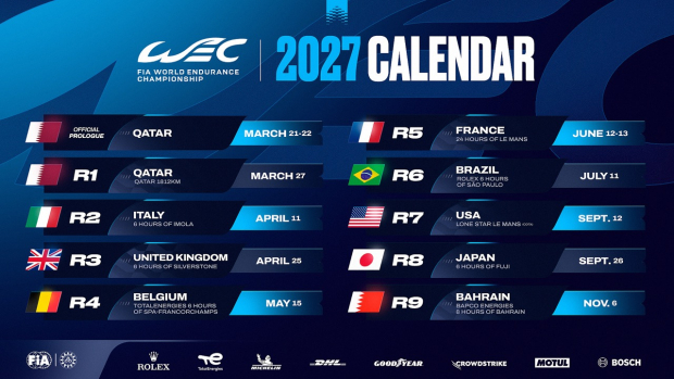 Découvrez le calendrier 2027 du FIA WEC