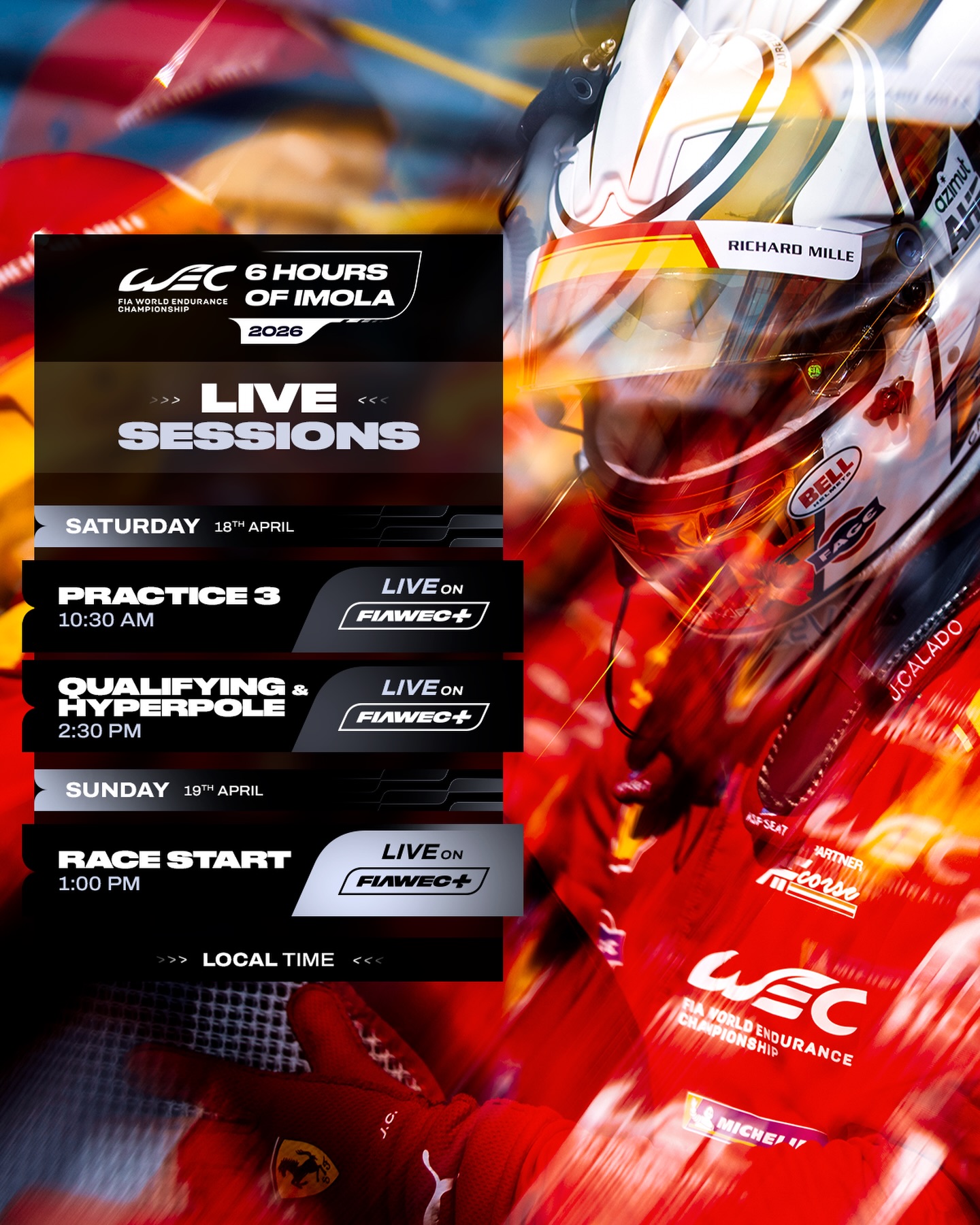 Don’t forget we go LIVE from FP3 today! 🎥 Tune in on FIAWEC+ for our final practice session followed