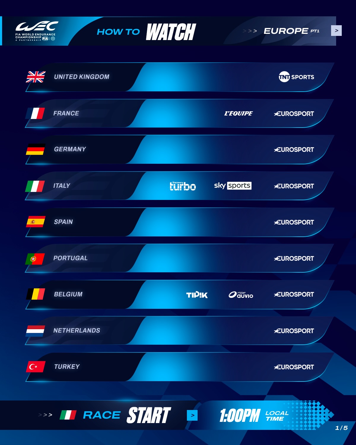 How to watch the 6 Hours of Imola from across the world 📺 Don’t forget you can also watch it live on