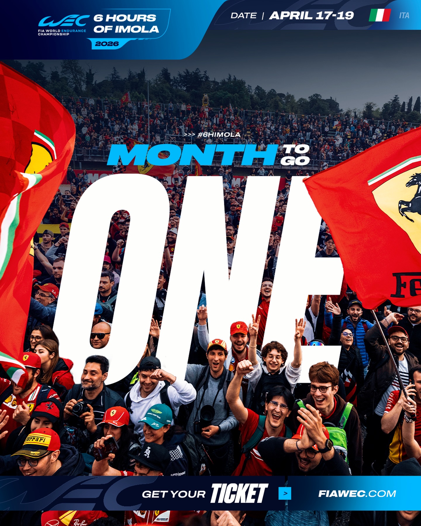 The countdown is ON! ⏳ One month until the 2026 season officially begins. Imola, we’re ready to race