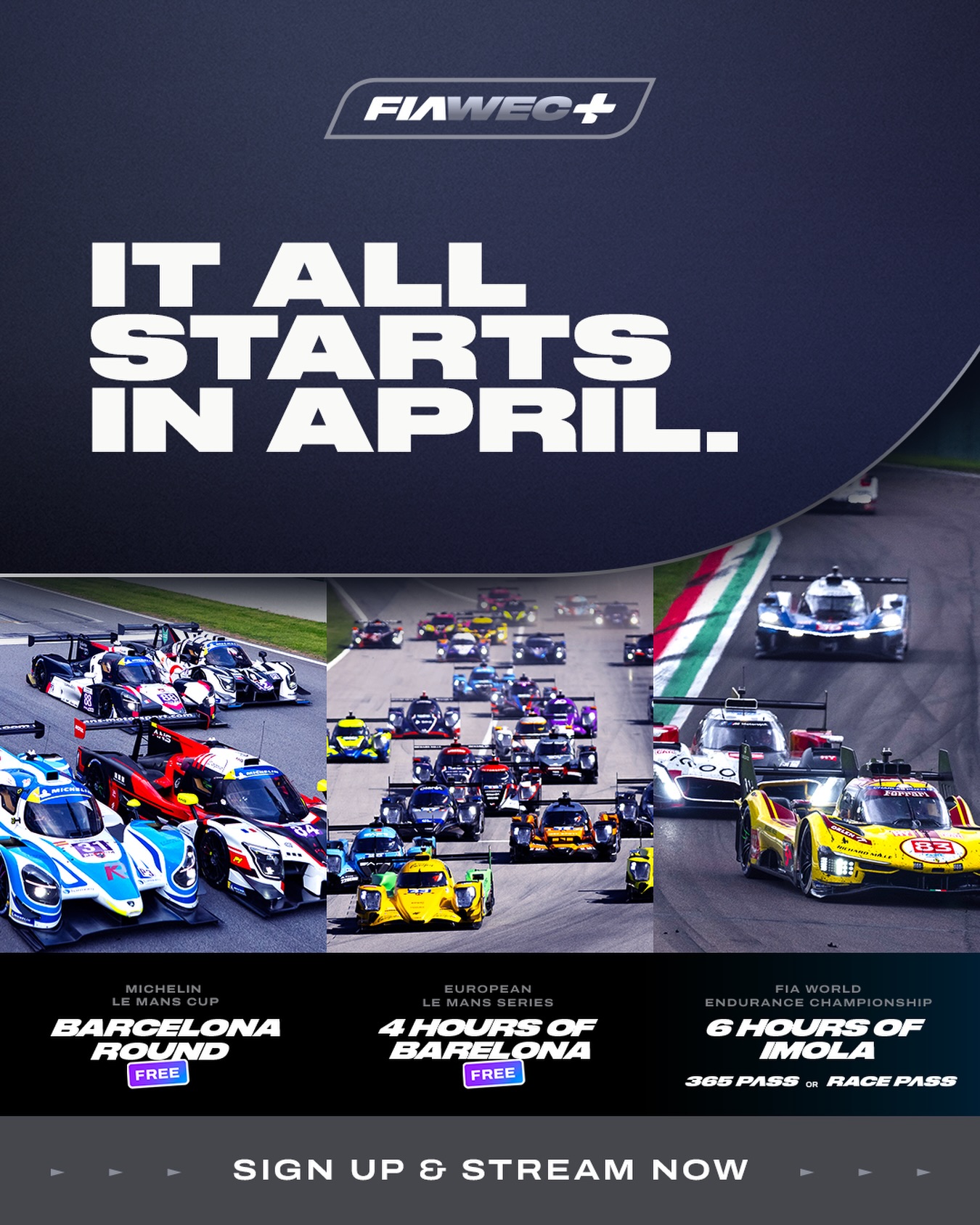 Not one, not two, but THREE season openers in April 😏   Back-to-back race weekends kick things off, 