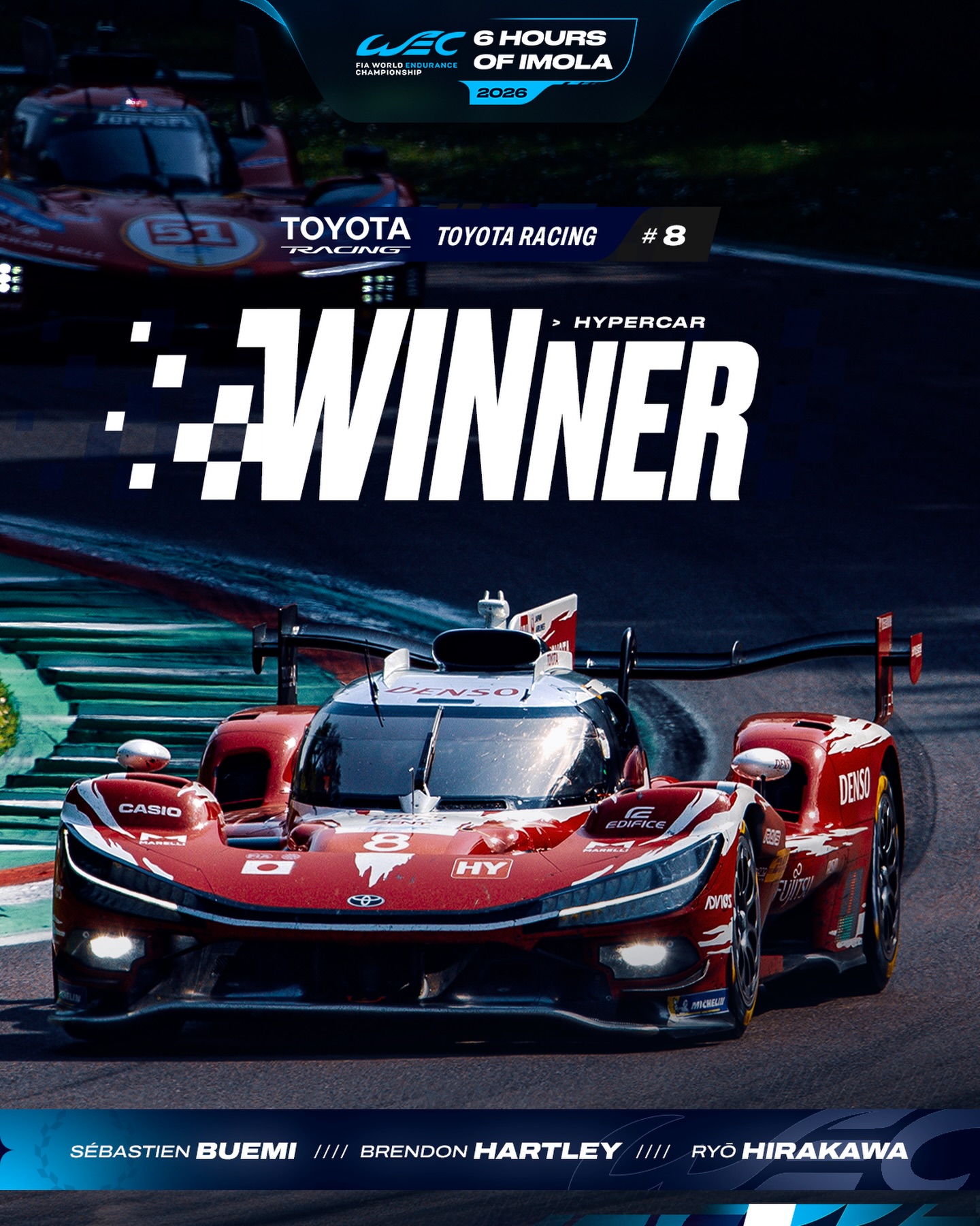 TOYOTA WIN 6 HOURS OF IMOLA 🏆 🇮🇹 #WEC #6HImola #Toyota
