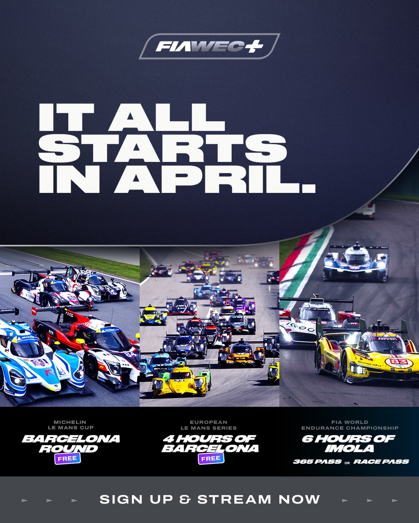 Not one, not two, but THREE season openers in April 😏   Back-to-back race weekends kick things off, 