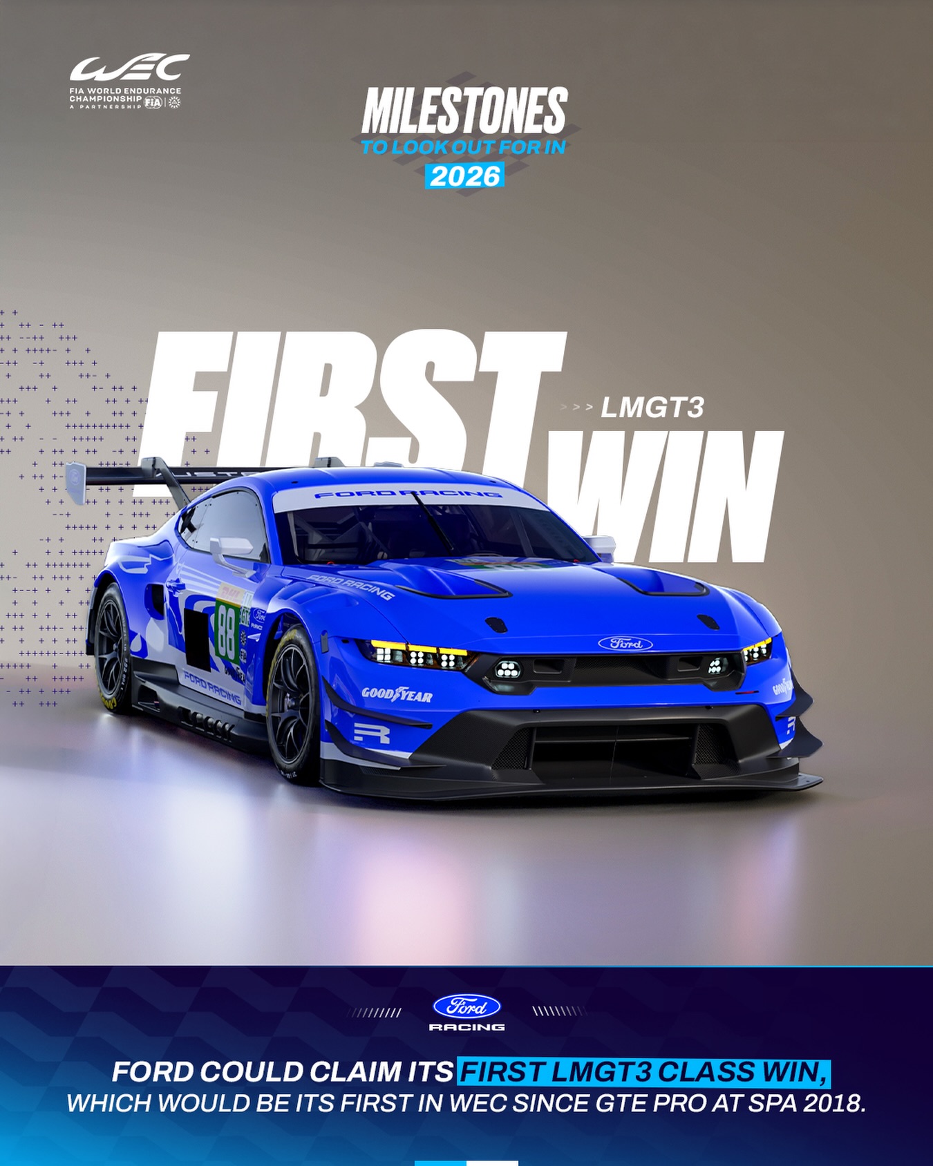 First LMGT3 win loading...? ⏳   A big season ahead for @fordracing with @logansargeant making his de